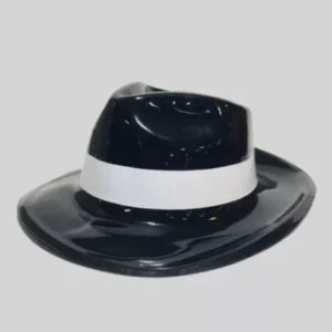 Black Gangster Fedora Hat