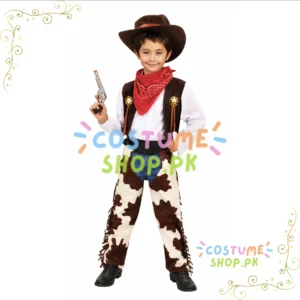 Kids cowboy costume with western-style outfit